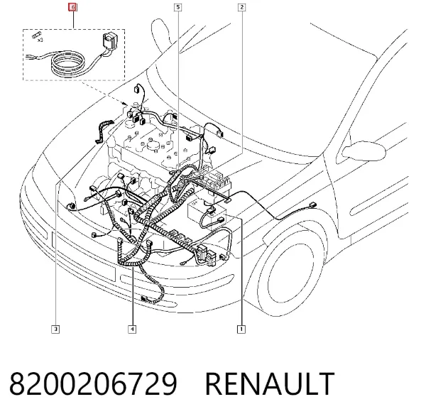 Sensor de presión de combustible 8200206729 Renault (RVI)