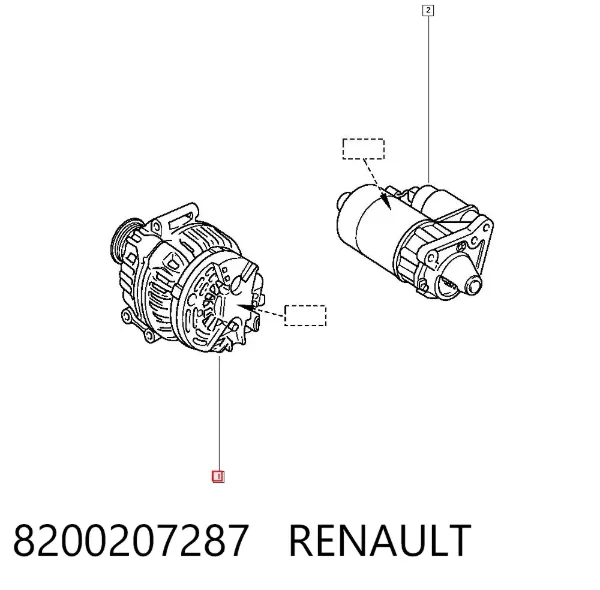 Alternador 8200207287 Renault (RVI)