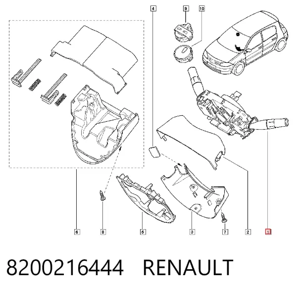 Conmutador columna dirección 8200216444 Renault (RVI)