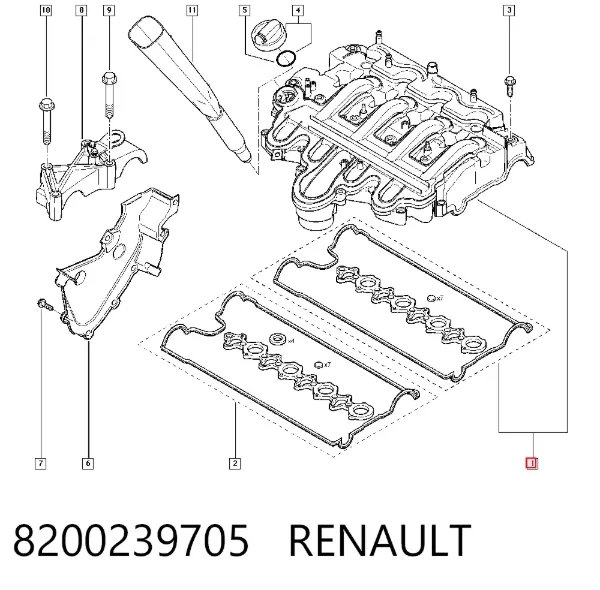 Tapa de balancines 8200239705 Renault (RVI)