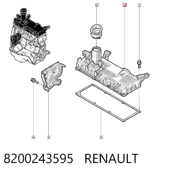 Tapa de balancines 8200243595 Renault (RVI)