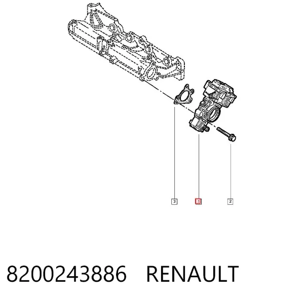 Cuerpo de mariposa 8200243886 Renault (RVI)