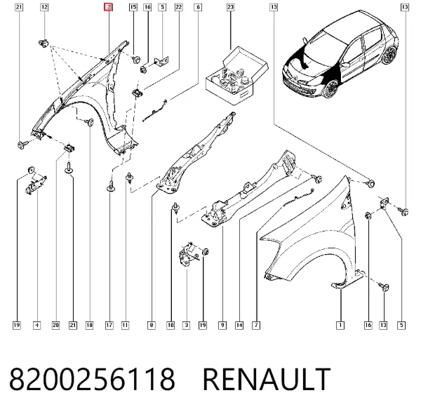 Aleta 8200256118 Renault (RVI)
