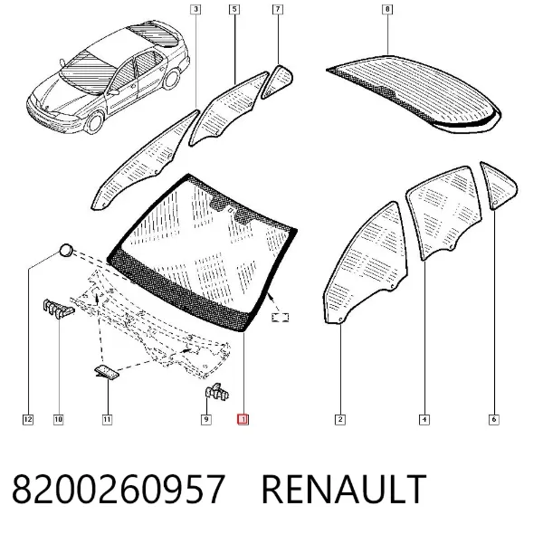 Parabrisas 8200260957 Renault (RVI)