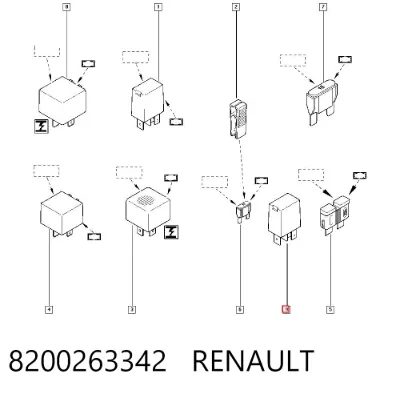 Relé de faro antiniebla RENAULT 8200263342