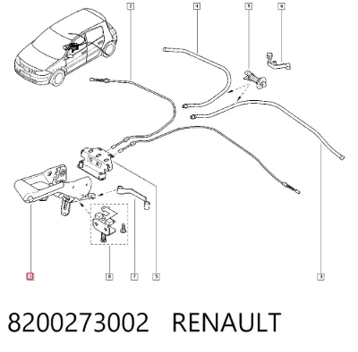 Palanca de freno de mano RENAULT 8200273002