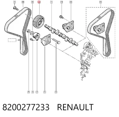 Piñón del árbol de levas RENAULT 8200277233