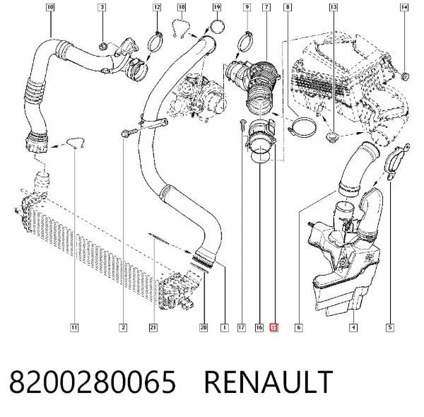 Caudalímetro 8200280065 Renault (RVI)