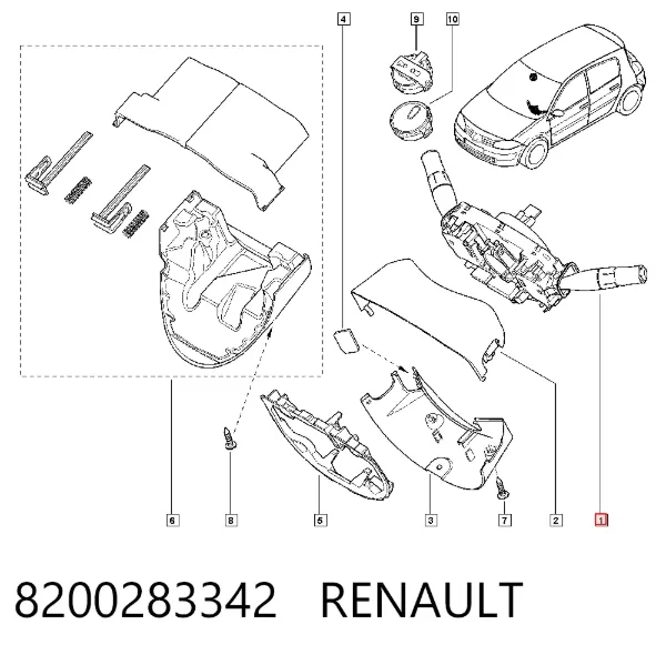 Conmutador columna dirección 8200283342 Renault (RVI)