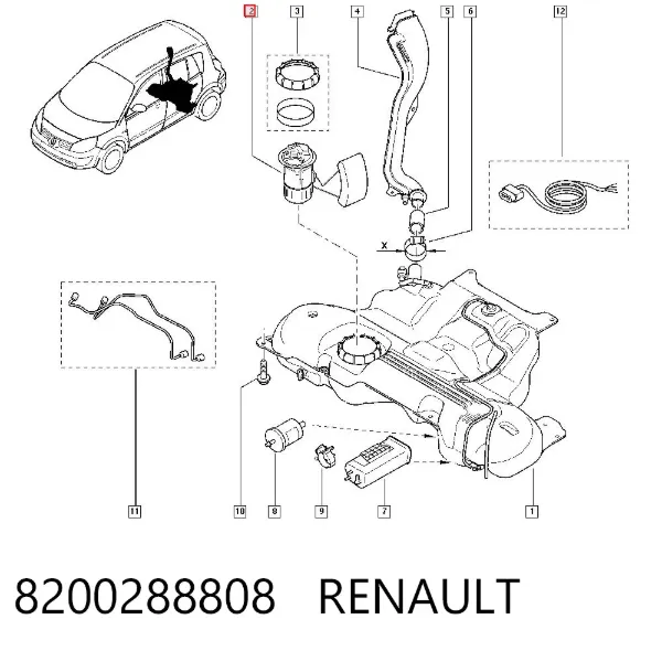 Bomba de gasolina 8200288808 Renault (RVI)