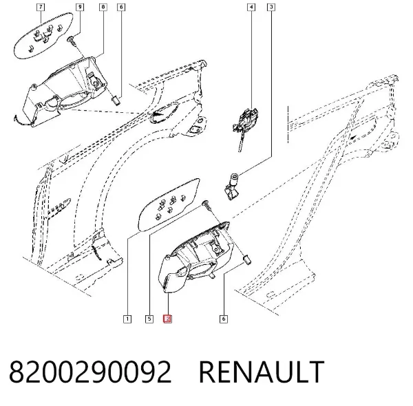 Boca de llenado del depósito de combustible 8200290092 Renault (RVI)
