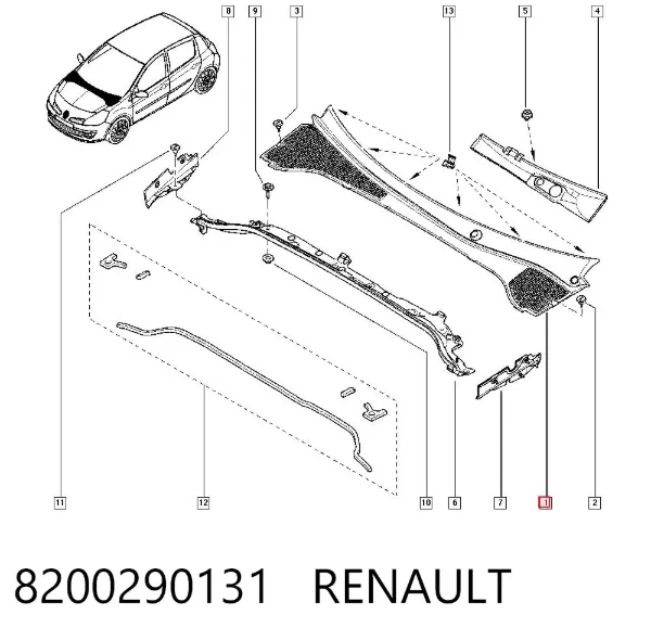 Vierteaguas 8200290131 Renault (RVI)