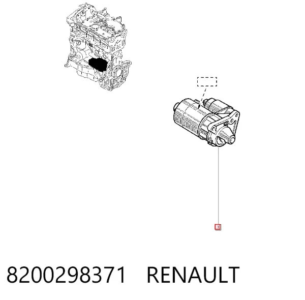 Motor de arranque 8200298371 Renault (RVI)