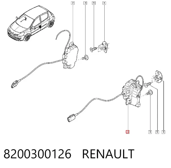Cerradura 8200300126 Renault (RVI)