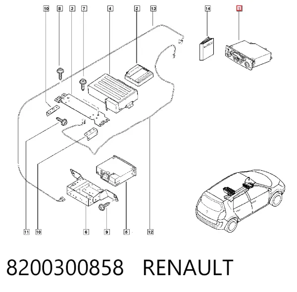 Radio 8200300858 Renault (RVI)