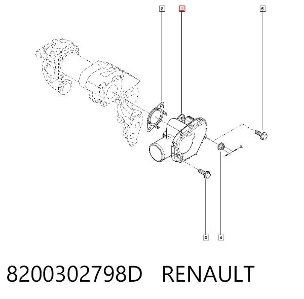 Cuerpo de mariposa 8200302798D Renault (RVI)