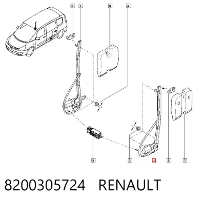 Mecanismo de elevalunas de la puerta trasera izquierda RENAULT 8200305724