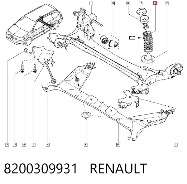 Muelle 8200309931 Renault (RVI)
