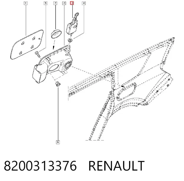 Motor tapa combustible Renault Scenic II