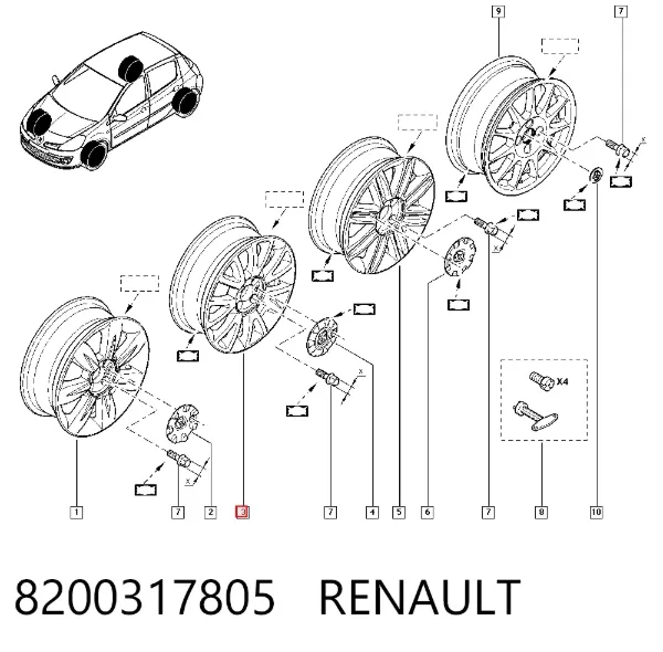 Llantas 8200317805 Renault (RVI)
