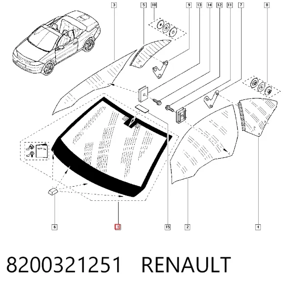 Parabrisas Renault Megane II