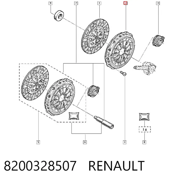 Embrague 8200328507 Renault (RVI)
