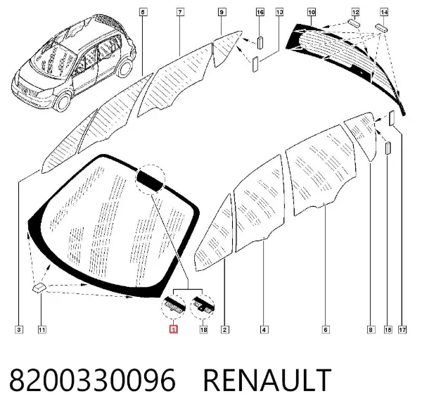 Parabrisas 8200330096 Renault (RVI)