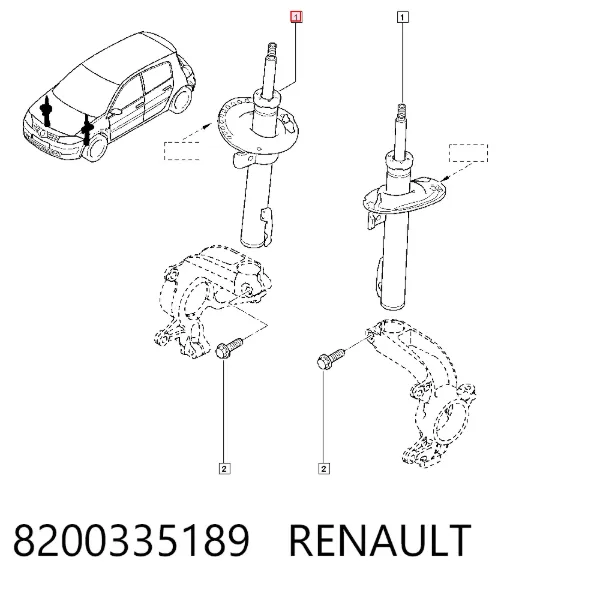Amortiguador 8200335189 Renault (RVI)