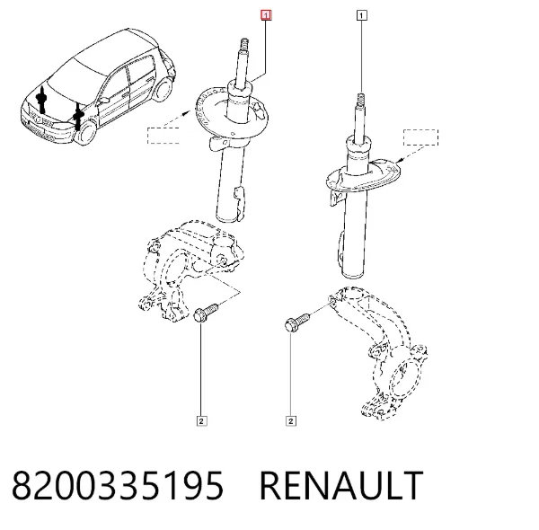 Amortiguador 8200335195 Renault (RVI)