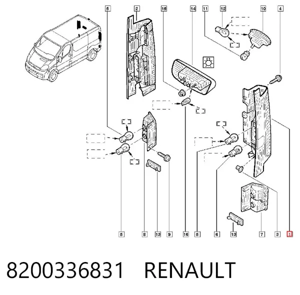 Piloto trasero izquierdo 8200336831 Renault (RVI)