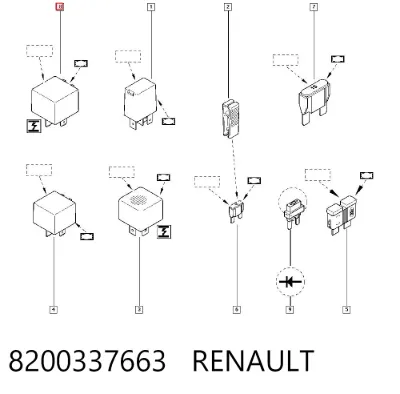 Relé de faro antiniebla RENAULT 8200337663