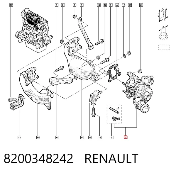 Turbocompresor 8200348242 Renault (RVI)