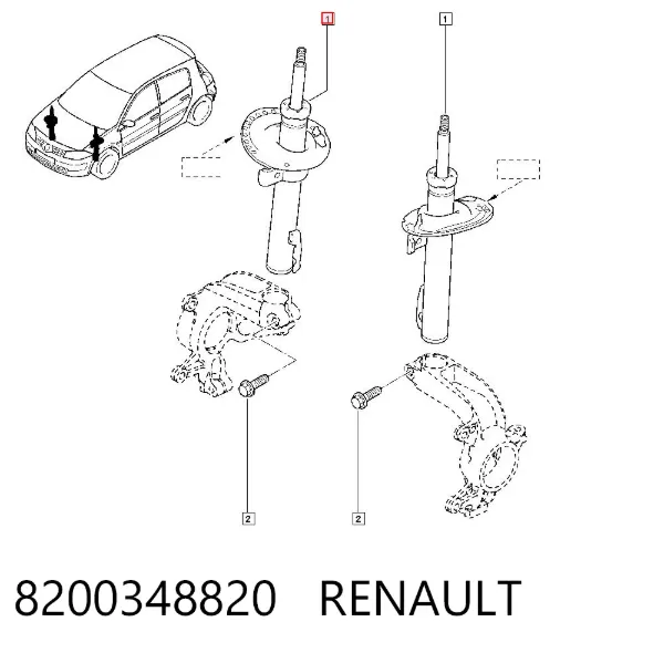 Amortiguador 8200348820 Renault (RVI)