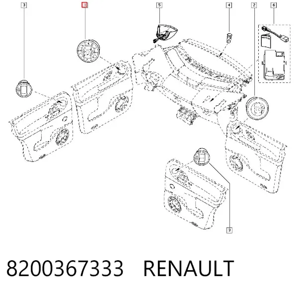 Unidad de control aire acondicionado 8200367333 Renault (RVI)