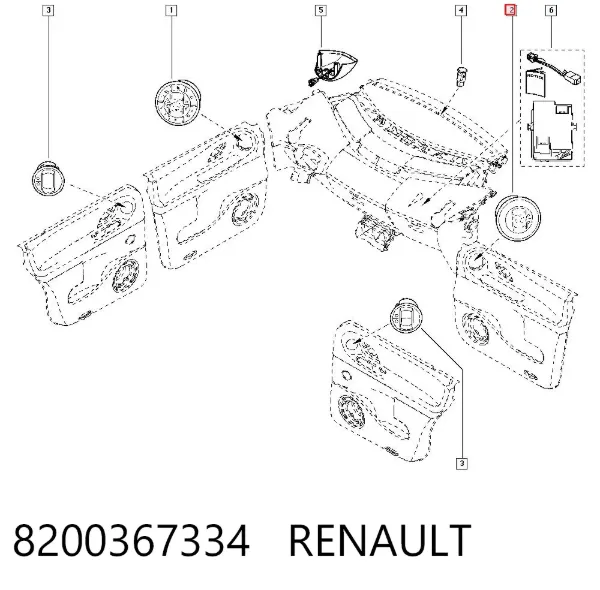 Unidad de control aire acondicionado 8200367334 Renault (RVI)