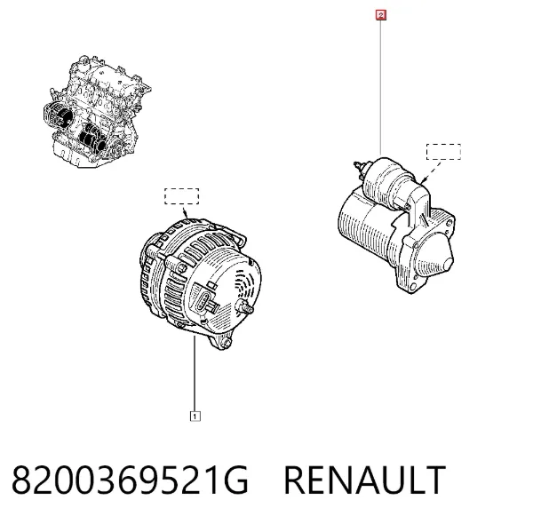 Motor de arranque 8200369521G Renault (RVI)