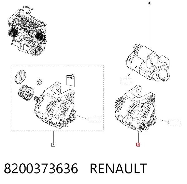 Alternador 8200373636 Renault (RVI)
