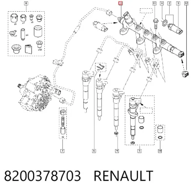 Rampa de combustible RENAULT 8200378703