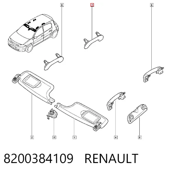 Asa de techo 8200384109 Renault (RVI)