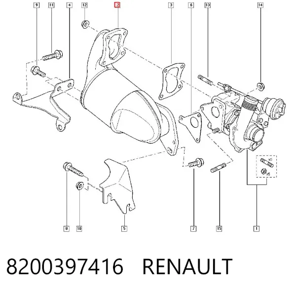 Catalizador 8200397416 Renault (RVI)