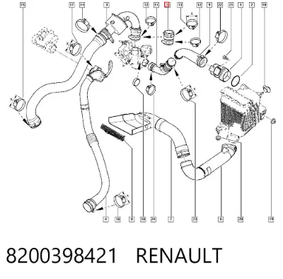 Tubo de aire RENAULT 8200398421