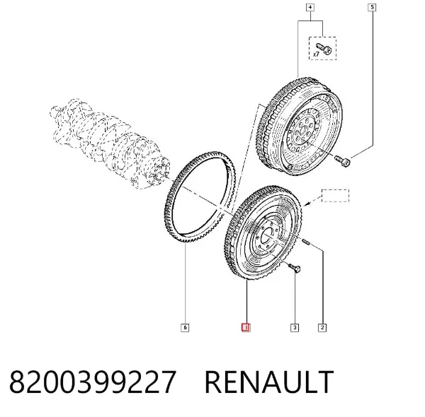 Volante motor 8200399227 Renault (RVI)