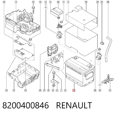 Batería de arranque RENAULT 8200400846