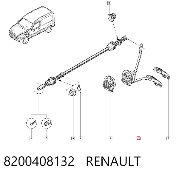 Pedal del acelerador 8200408132 Renault (RVI)