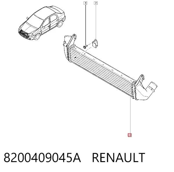 Intercooler 8200409045A Renault (RVI)