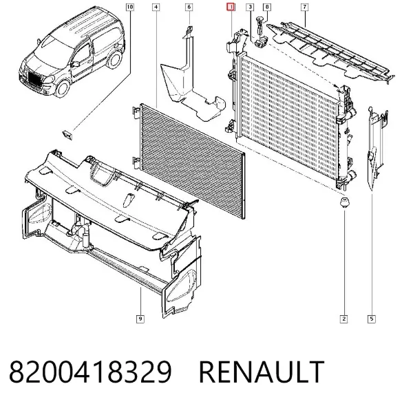 Radiador 8200418329 Renault (RVI)