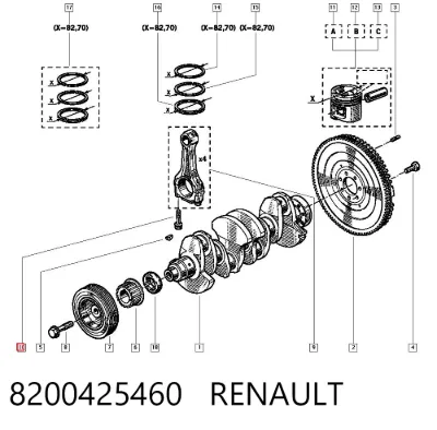 Tornillo de biela RENAULT 8200425460