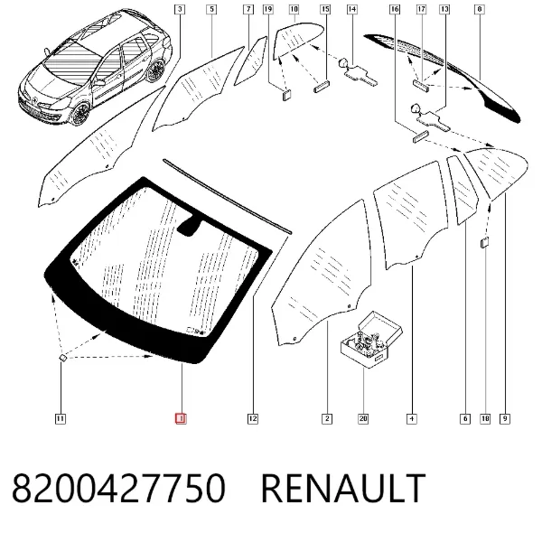 Parabrisas 8200427750 Renault (RVI)
