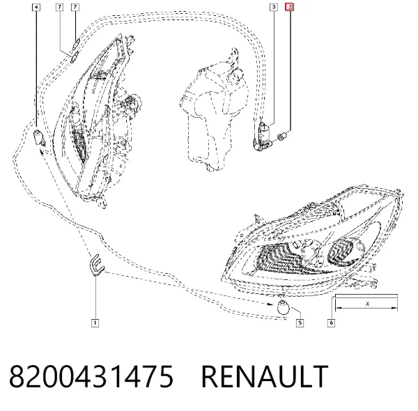 Depósito de limpiaparabrisas 8200431475 Renault (RVI)