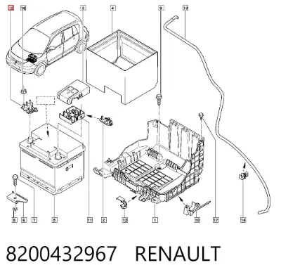 Terminal de batería RENAULT 8200432967